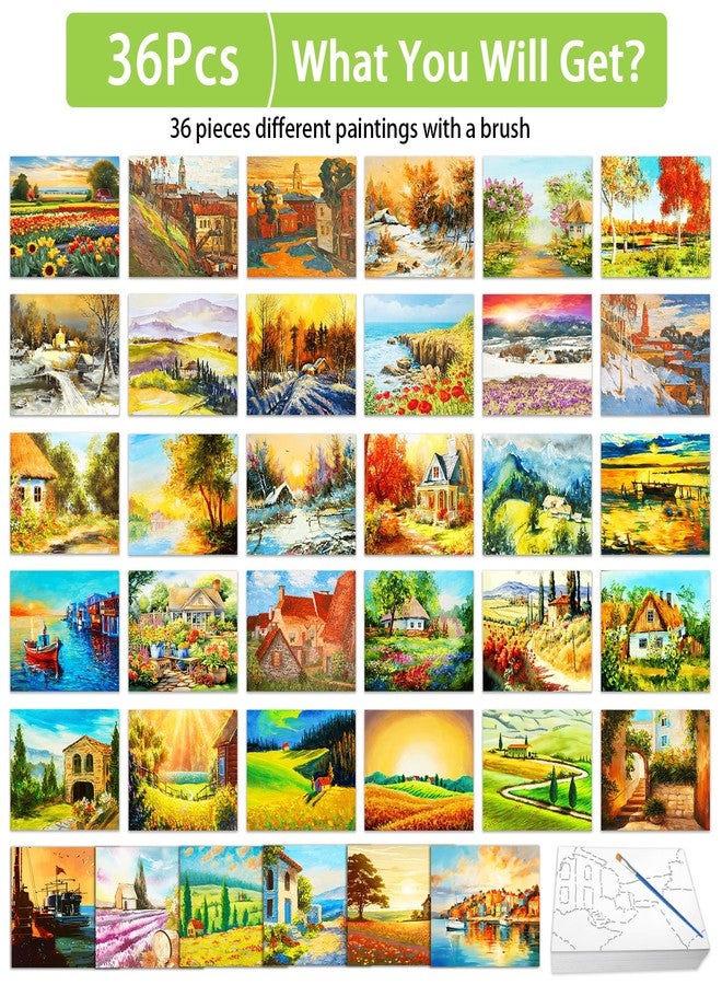EggSun 36Pcs Dementia Activities for Seniors, Reusable Water Water Doodle Coloring Set for Dementia Memories Activities, Adults Seniors Toys Games with Painting Brush Drawing Gifts - Image 2
